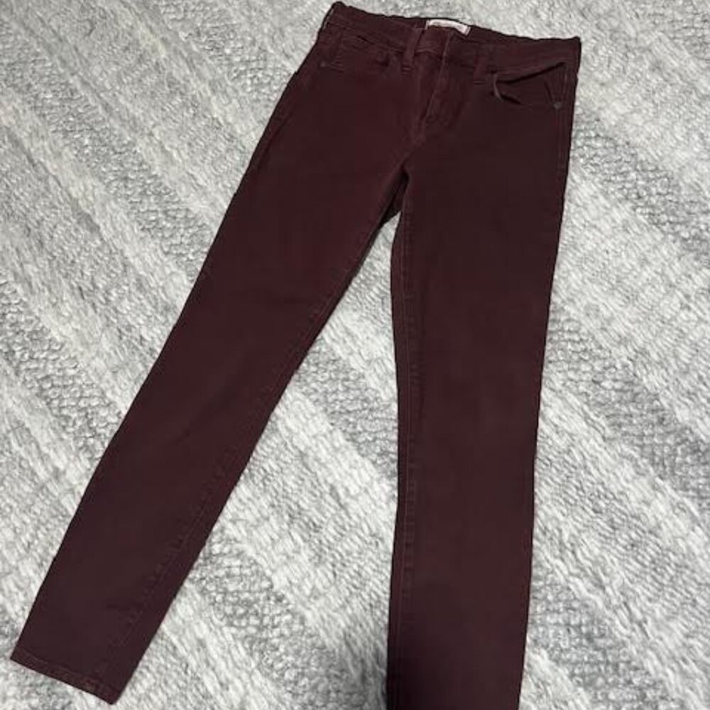 Madewell Maroon Straight Leg Jean